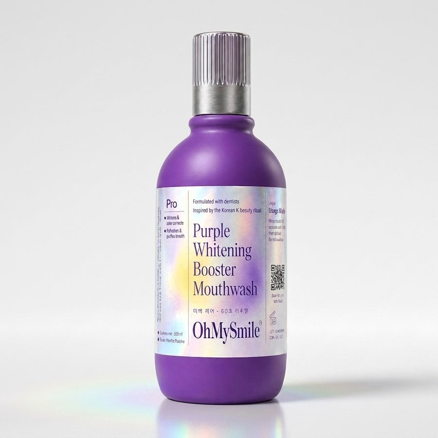OhMySmile Purple Whitening Mouthwash bottle